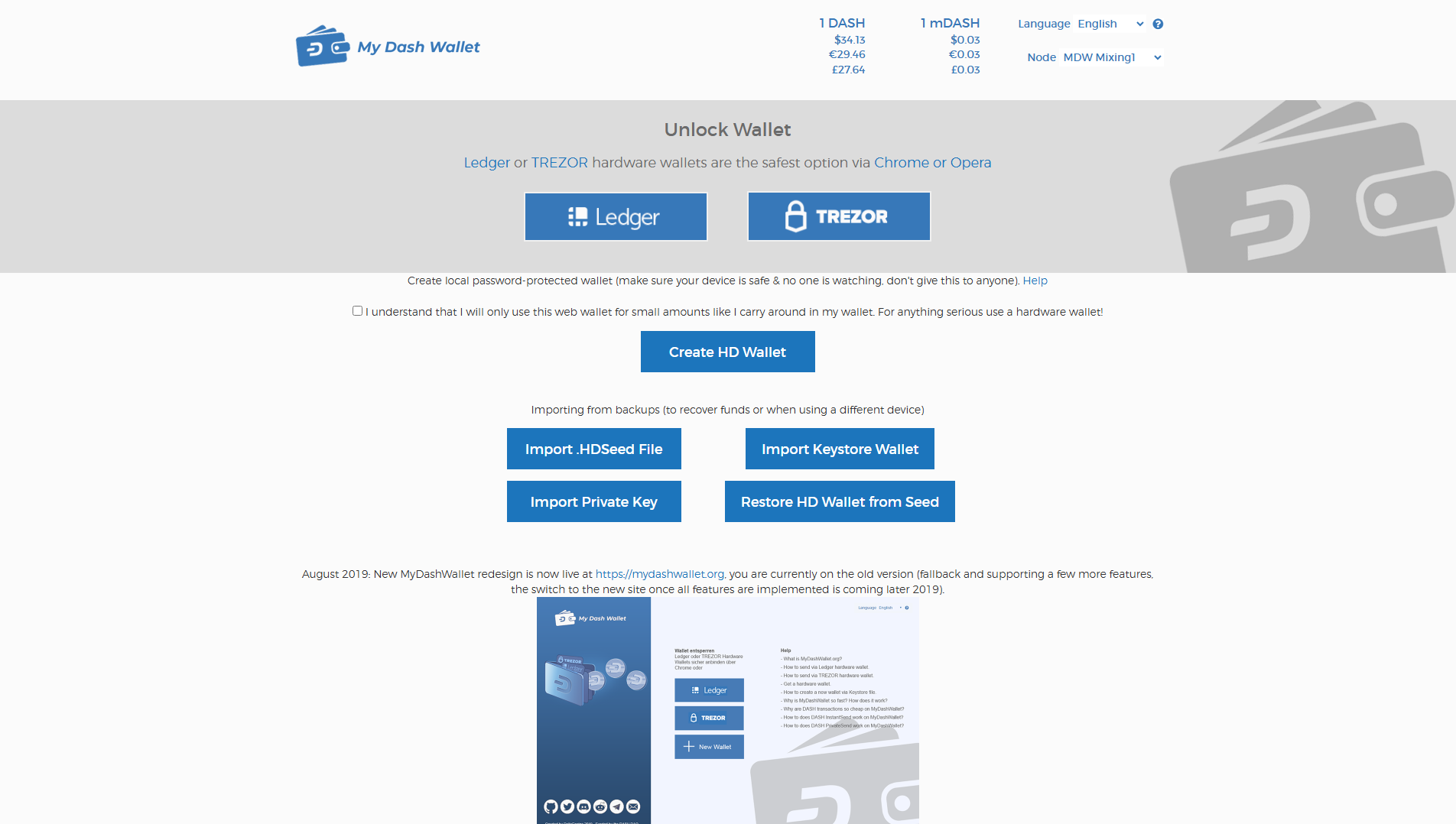Stored capture of old.mydashwallet.org