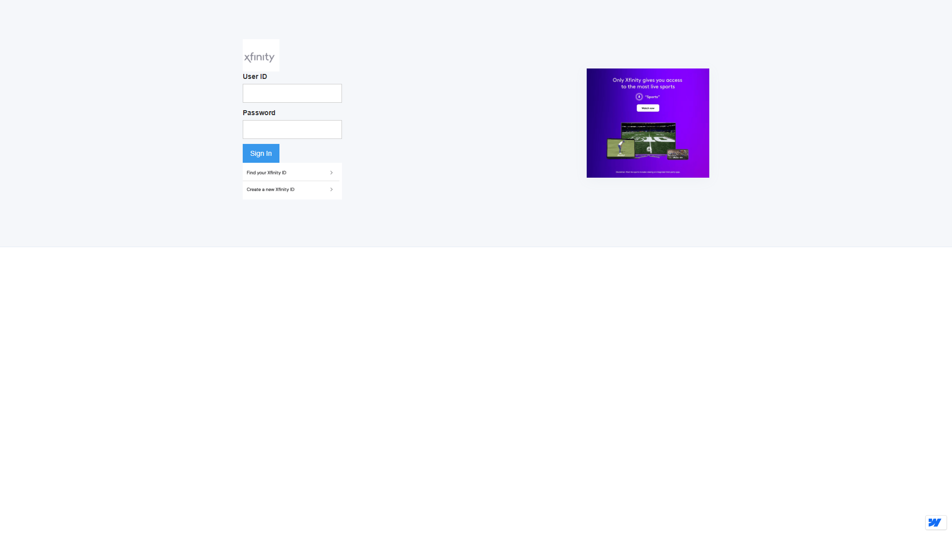 Screenshot of comcast-connect.webflow.io