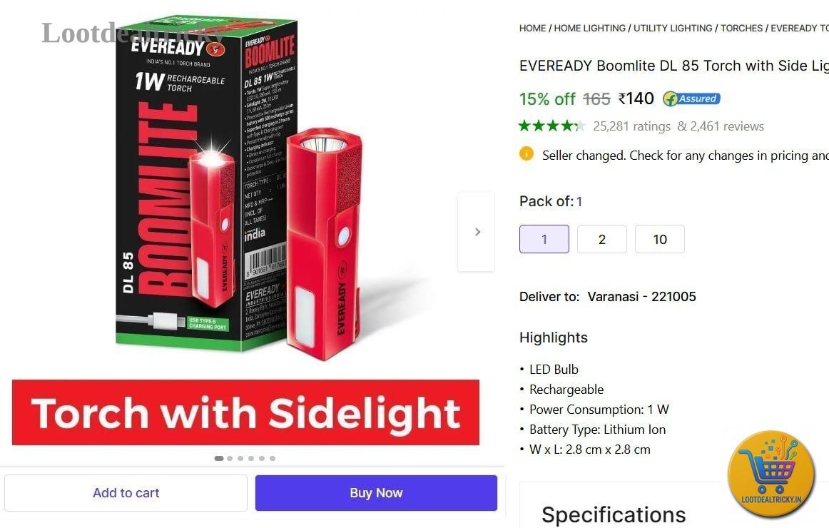   eveready Torch With – Just ₹140 | Lowest Price Deal
