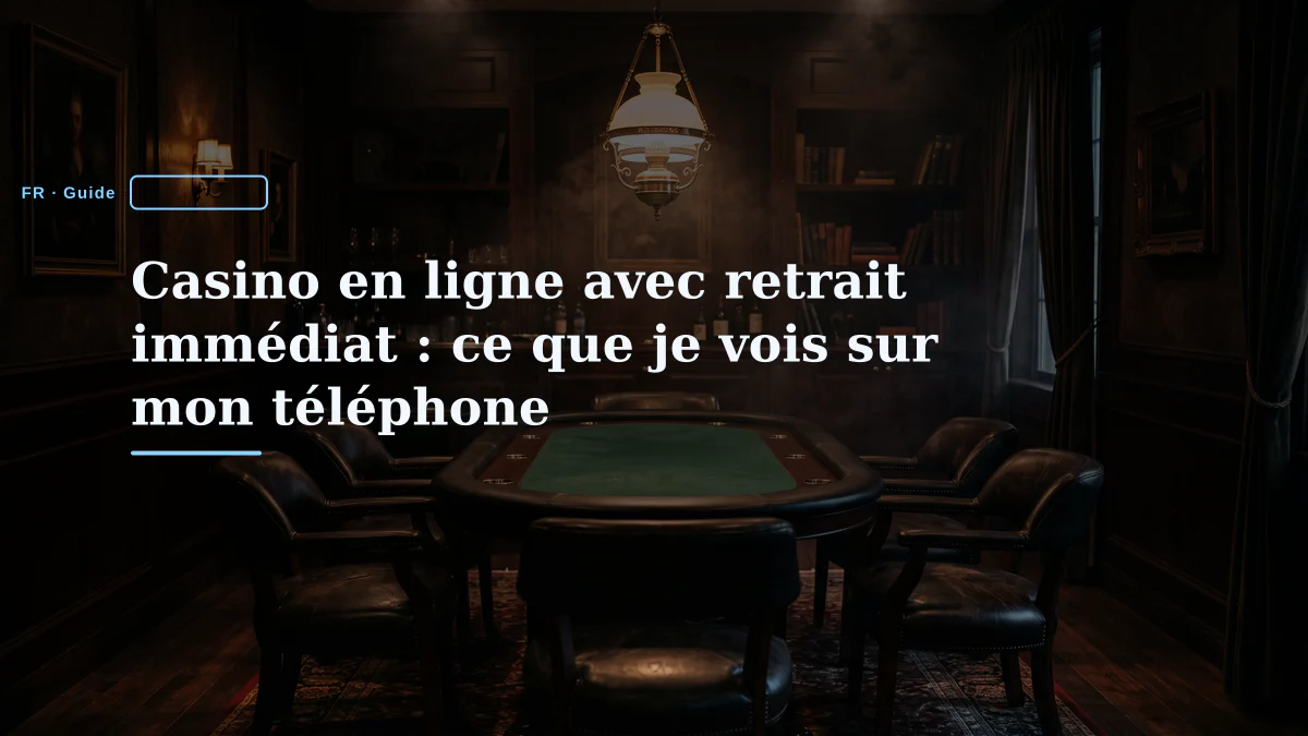 Casino en ligne avec retrait immédiat : ce que je vois sur mon téléphone