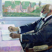 Портрет академика физиолога И П Павлова 1935