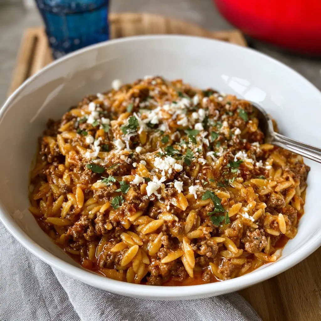 Ground Beef Orzo Comfort Bowl Recipe: Cozy Dinner Delight