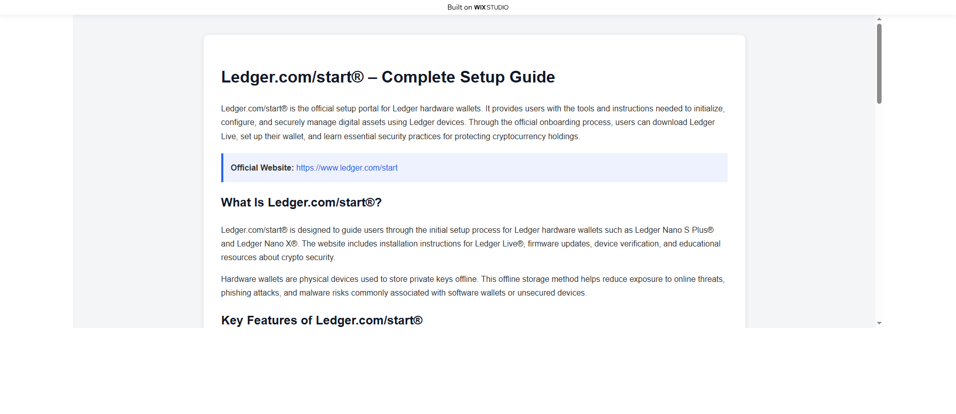 Screenshot of startledgr-eng.wixstudio.com