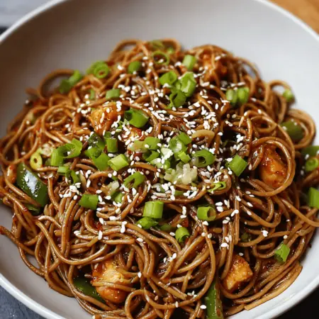 Soba Noodles with Garlic and Sesame Sauce