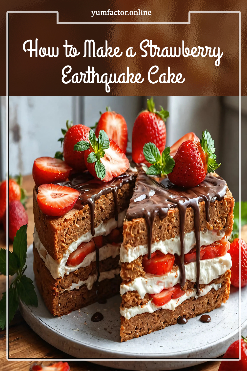 How to Make a Strawberry Earthquake Cake