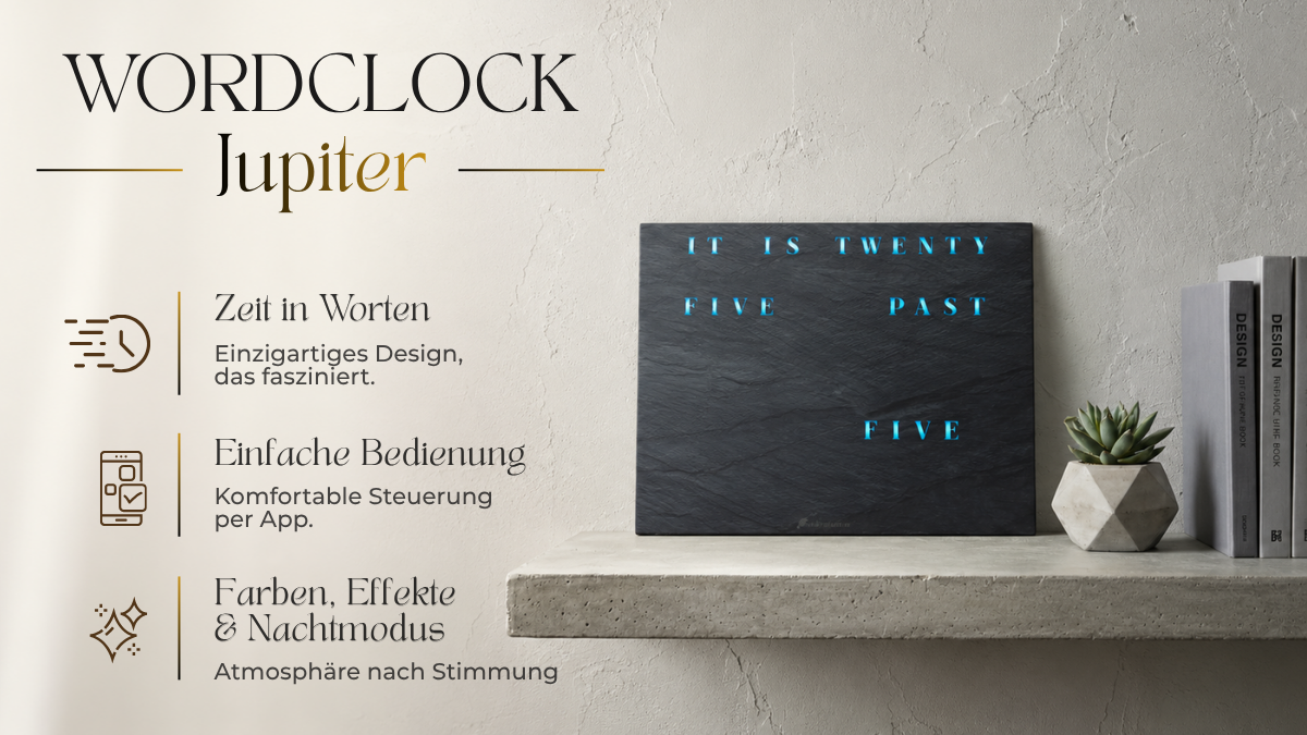 WordClock Jupiter – Zeit neu definiert
