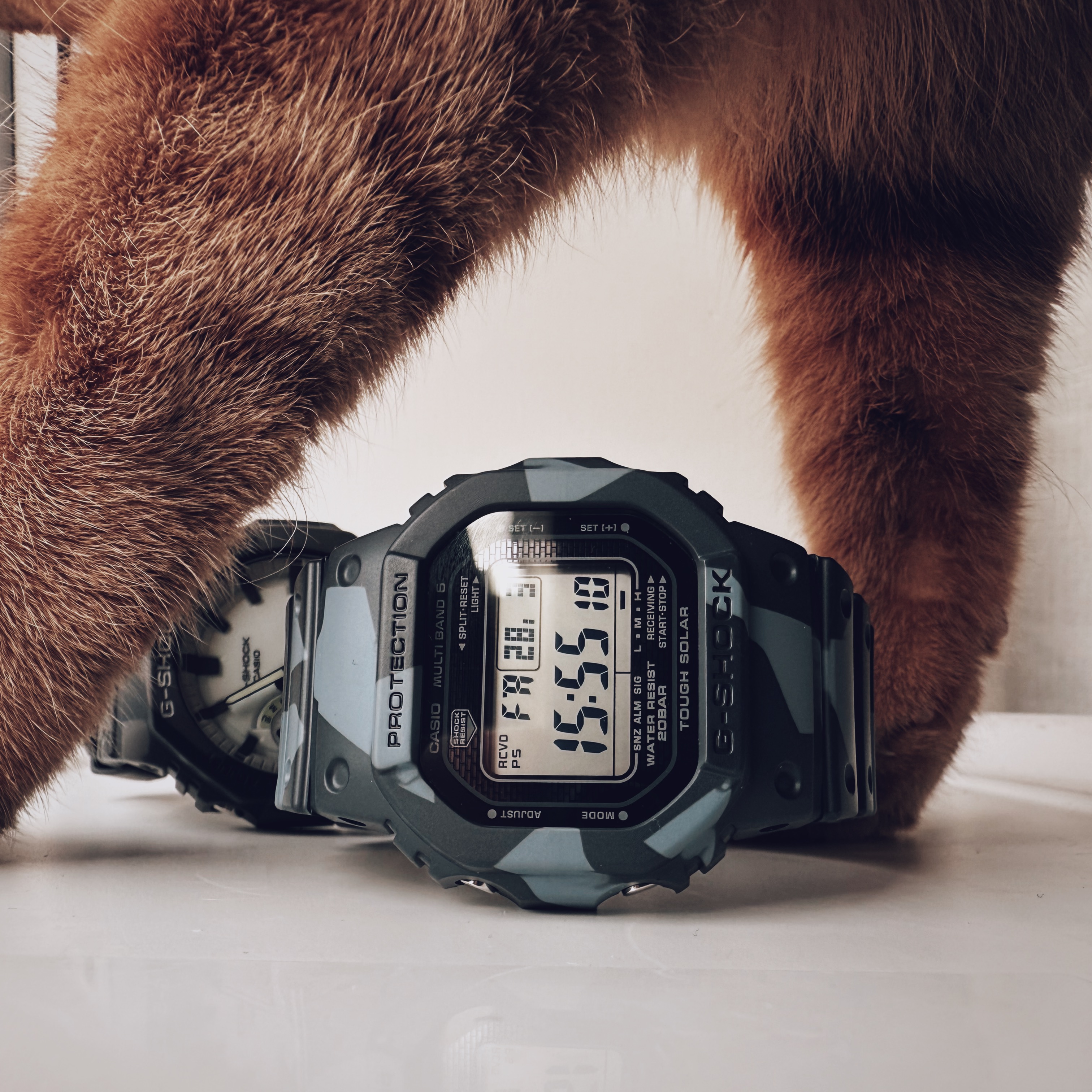 Bracelet de montre Casio p. GW-4000D, acier inoxyd.,noir