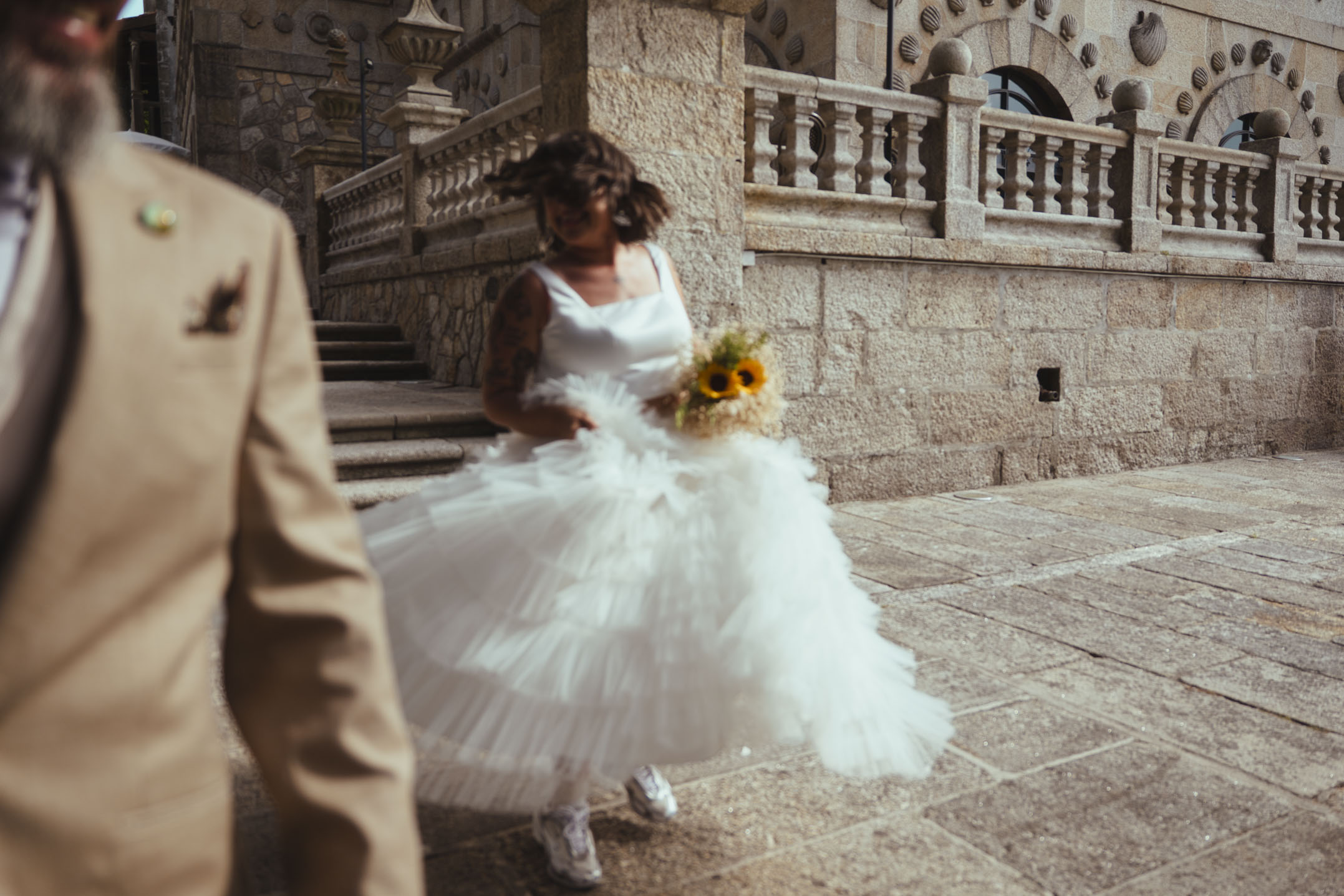 Fotografía documental de boda de recien casados