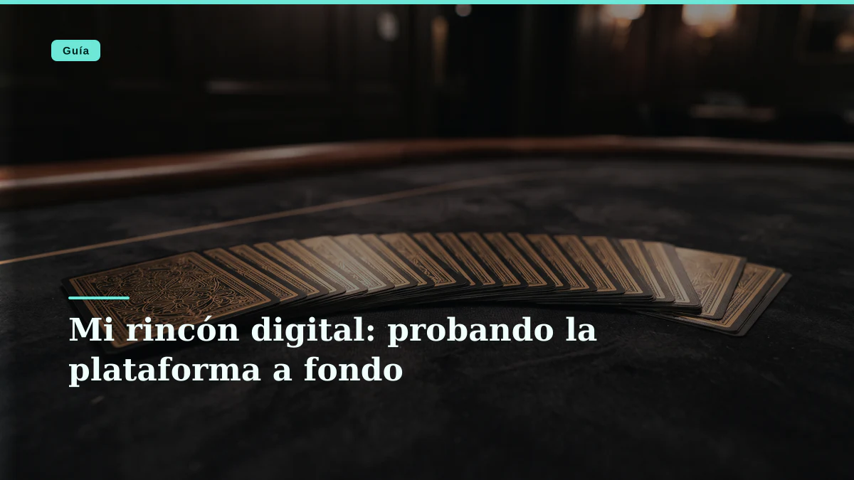 Mi rincón digital: probando la plataforma a fondo