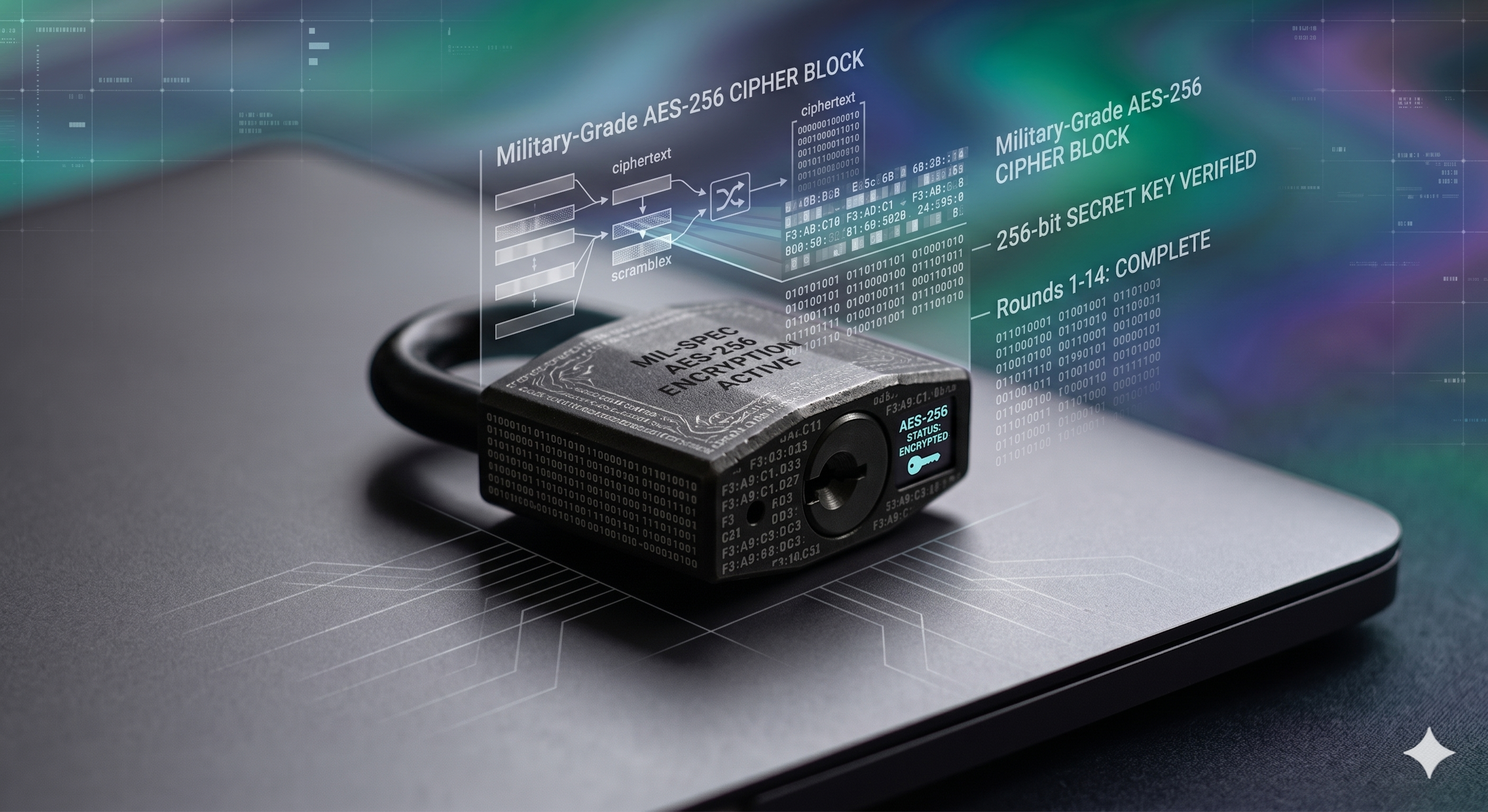 Military Grade AES 256 Encryption Security