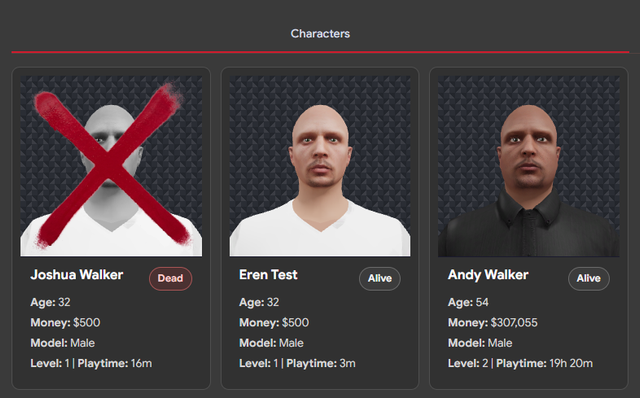 UCP Character Selection