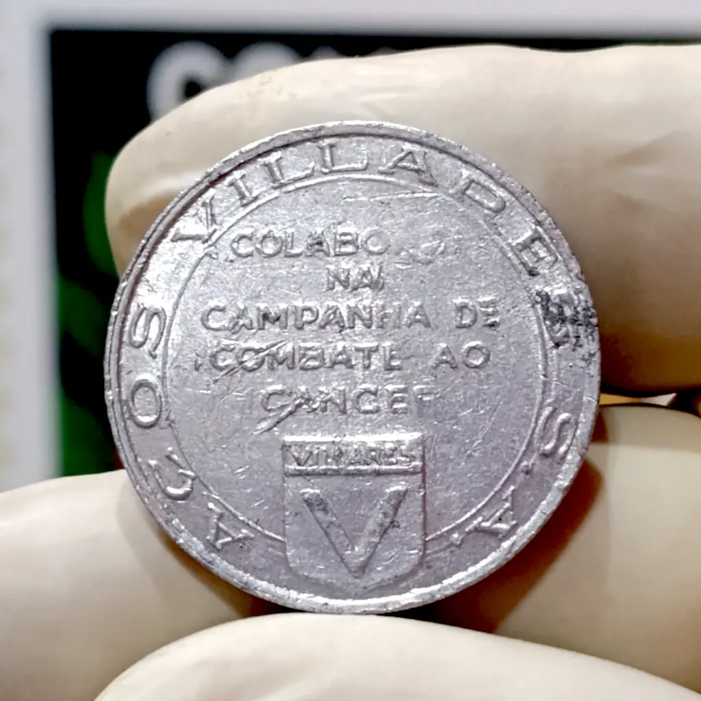 Medalha/Token de 1954 Campanha de Combate ao Câncer do IV Centenário de São Paulo - Foto 2