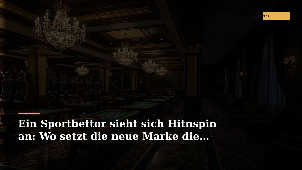 Ein Sportbettor sieht sich Hitnspin an: Wo setzt die neue Marke die Hebel?