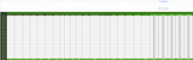 tracking sheet