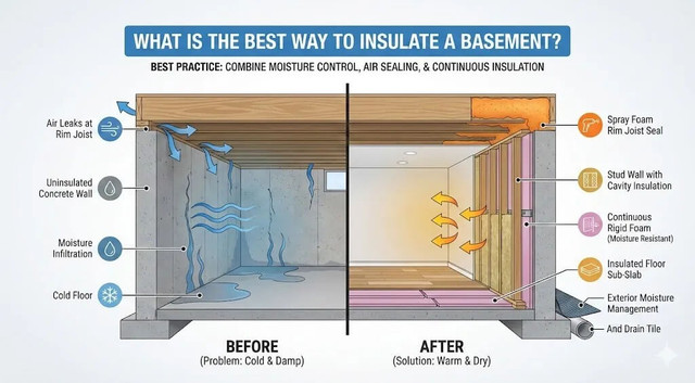 Best way to insulate a basement