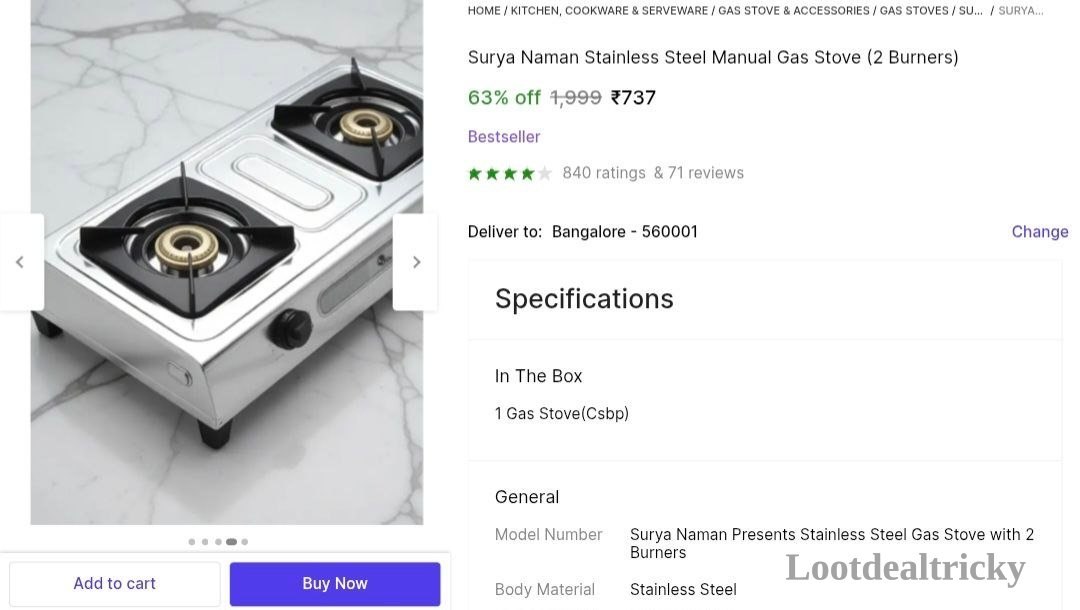 Steel 2 Burner Offer Image