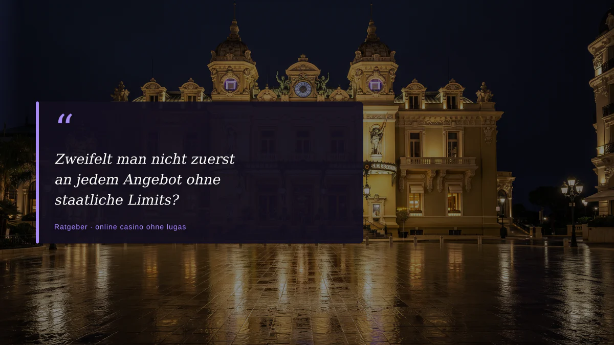 Zweifelt man nicht zuerst an jedem Angebot ohne staatliche Limits?