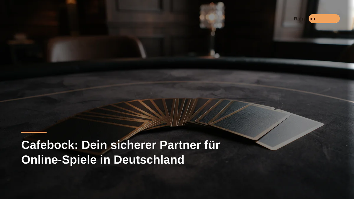 Cafebock: Dein sicherer Partner für Online-Spiele in Deutschland