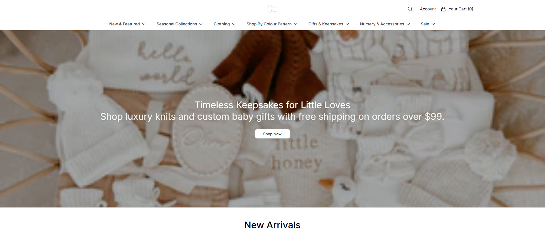 Stored capture of blossomandpearco.shop