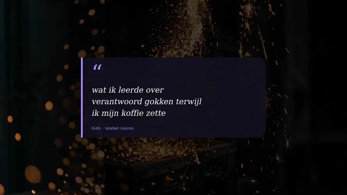 wat ik leerde over verantwoord gokken terwijl ik mijn koffie zette