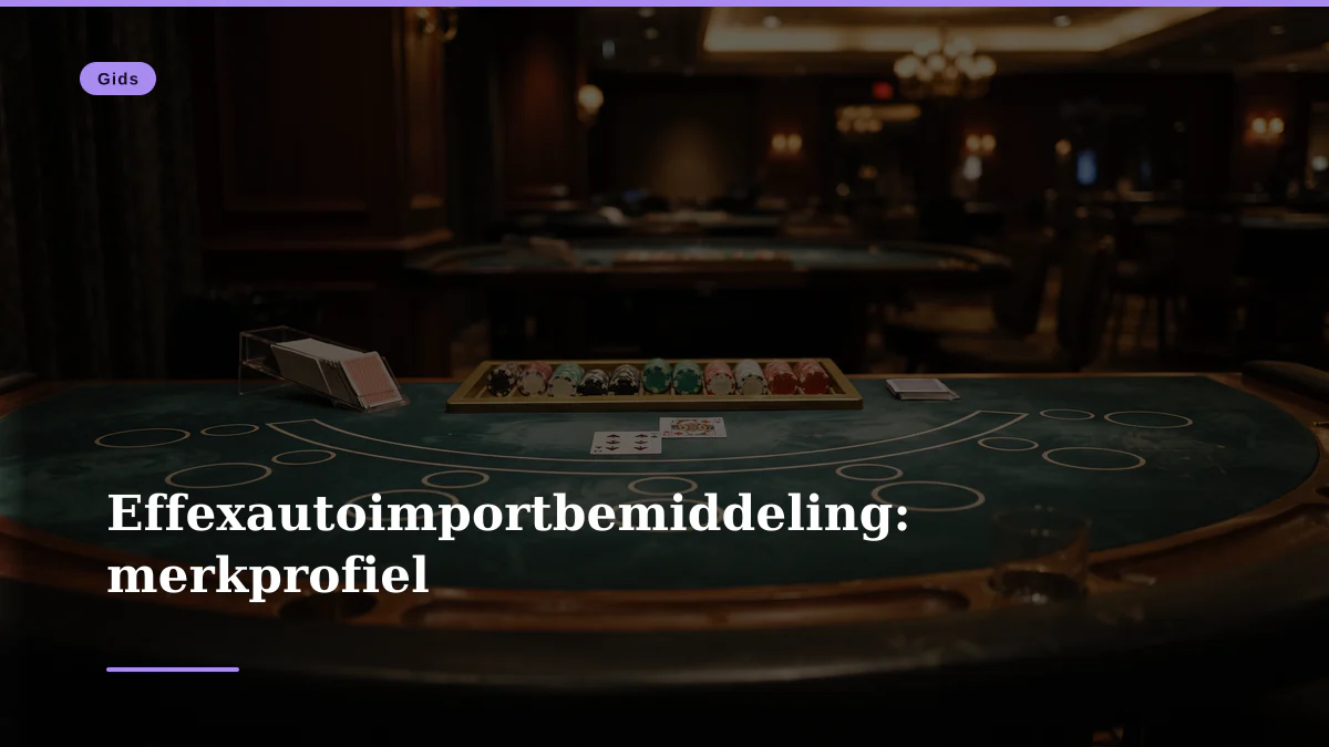 Effexautoimportbemiddeling: merkprofiel