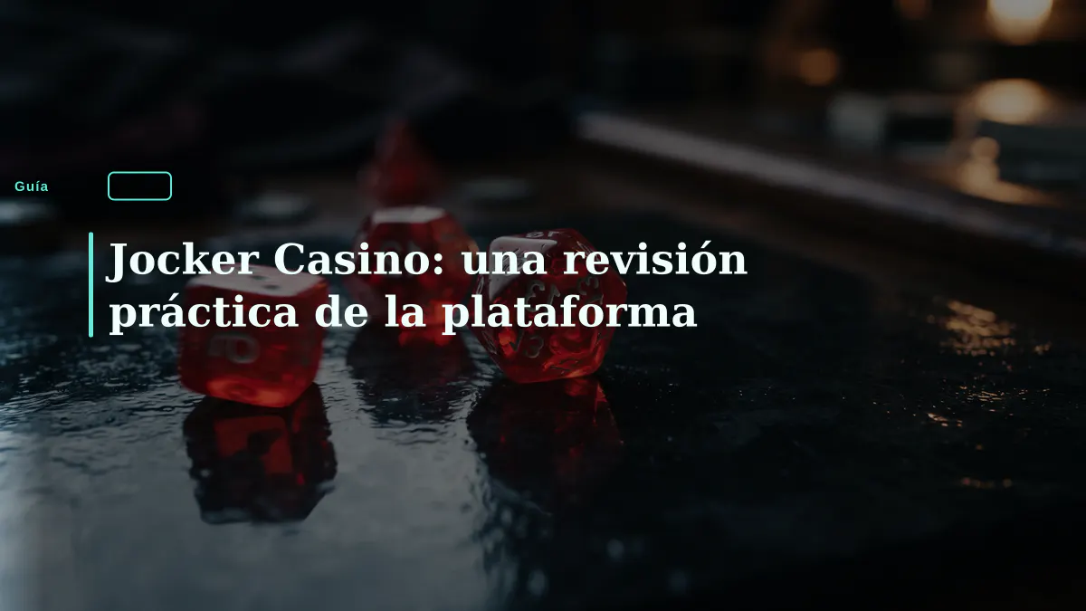 Jocker Casino: una revisión práctica de la plataforma