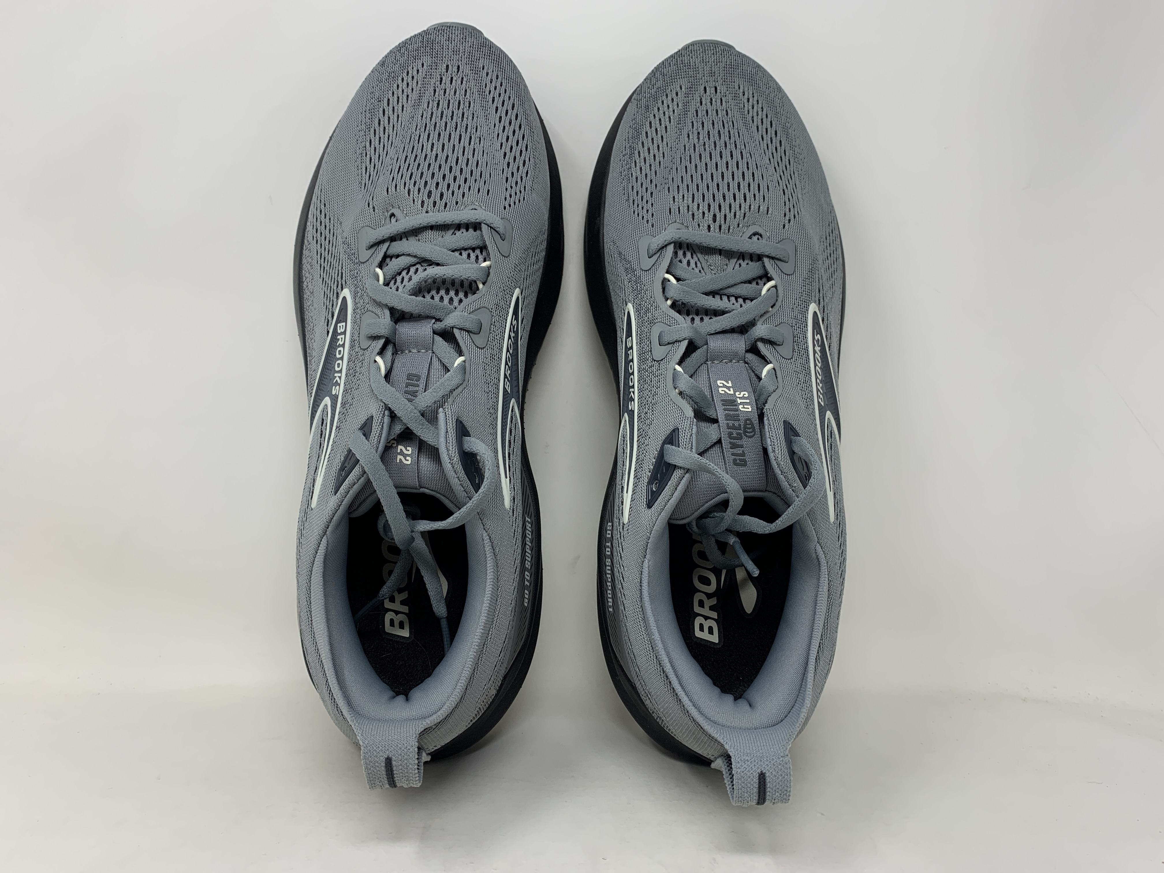 Brooks Glycerin GTS 22 1104454E078 Mens\'s 13 4E Wide Shoes Gray Sneaker Running PAY LESS! Brooks Glycerin 22 Mens Running Shoes (4E Extra  main image 3
