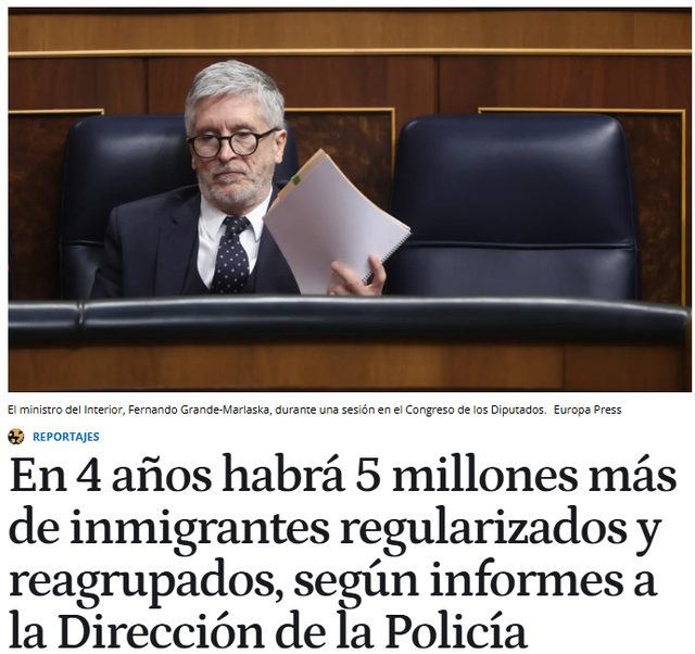 Alerta policial: 5 millones de inmigrantes en 4 años