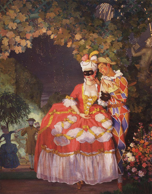 Арлекин и дама 1921
