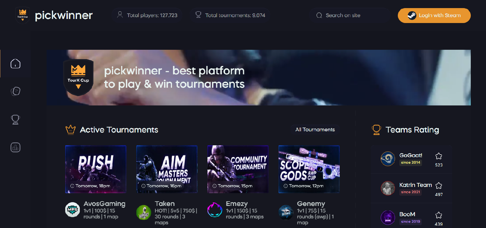 Screenshot of pickwinner.pro