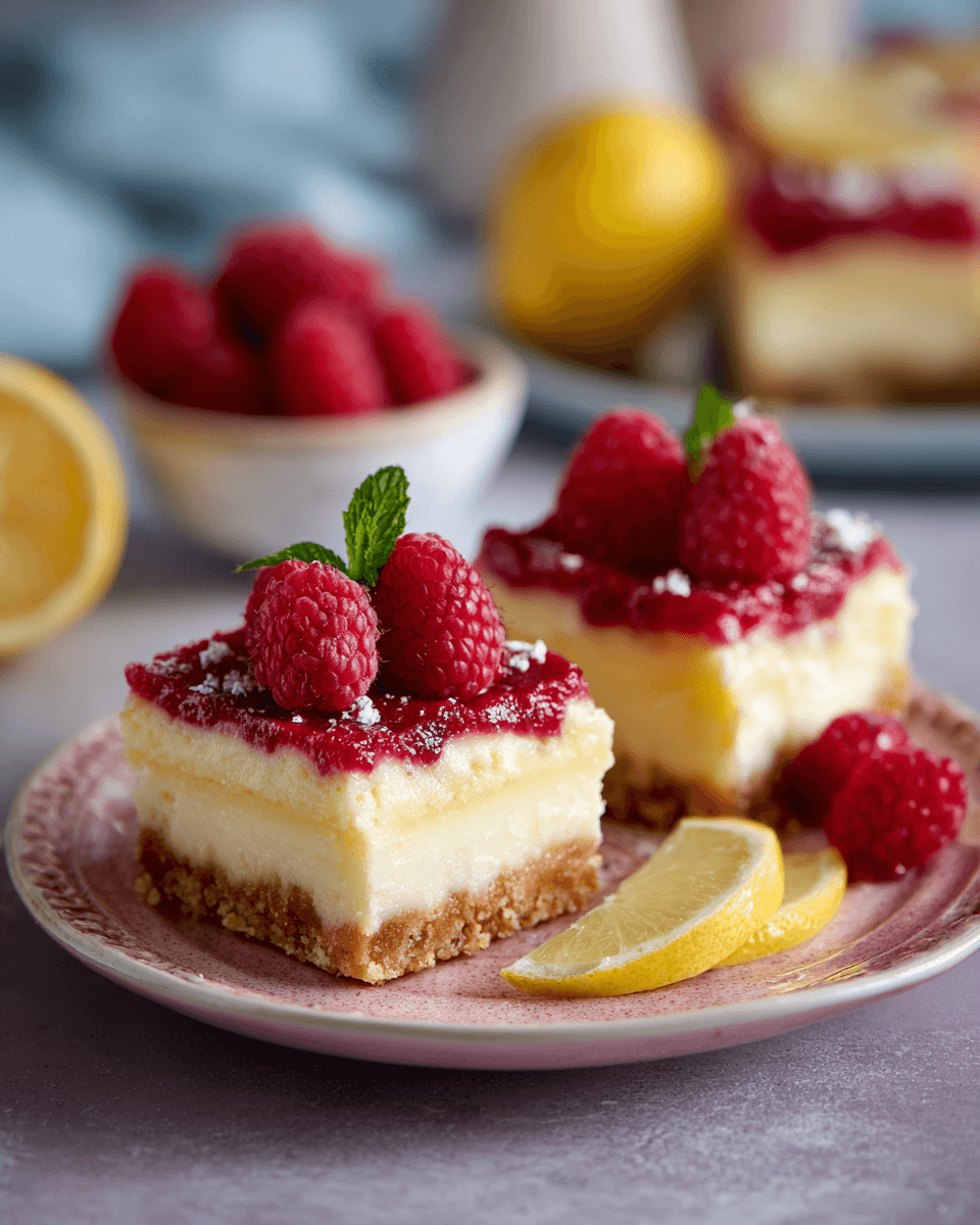 Easy Lemon Raspberry Cheesecake Bars For A Midweek Treat step photo