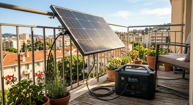 Kit fotovoltaico da balcone con batteria di accumulo