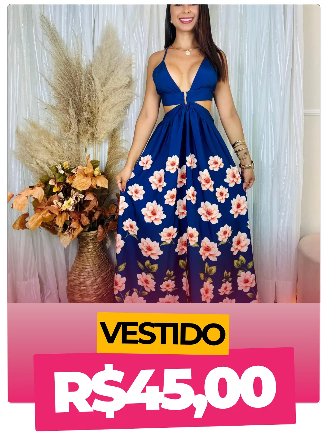 Vestido Longo Estampado