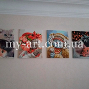 Алмазна мозаїка Brushme Киця господиня 40*50 см на підрамнику (арт. DBS1036)