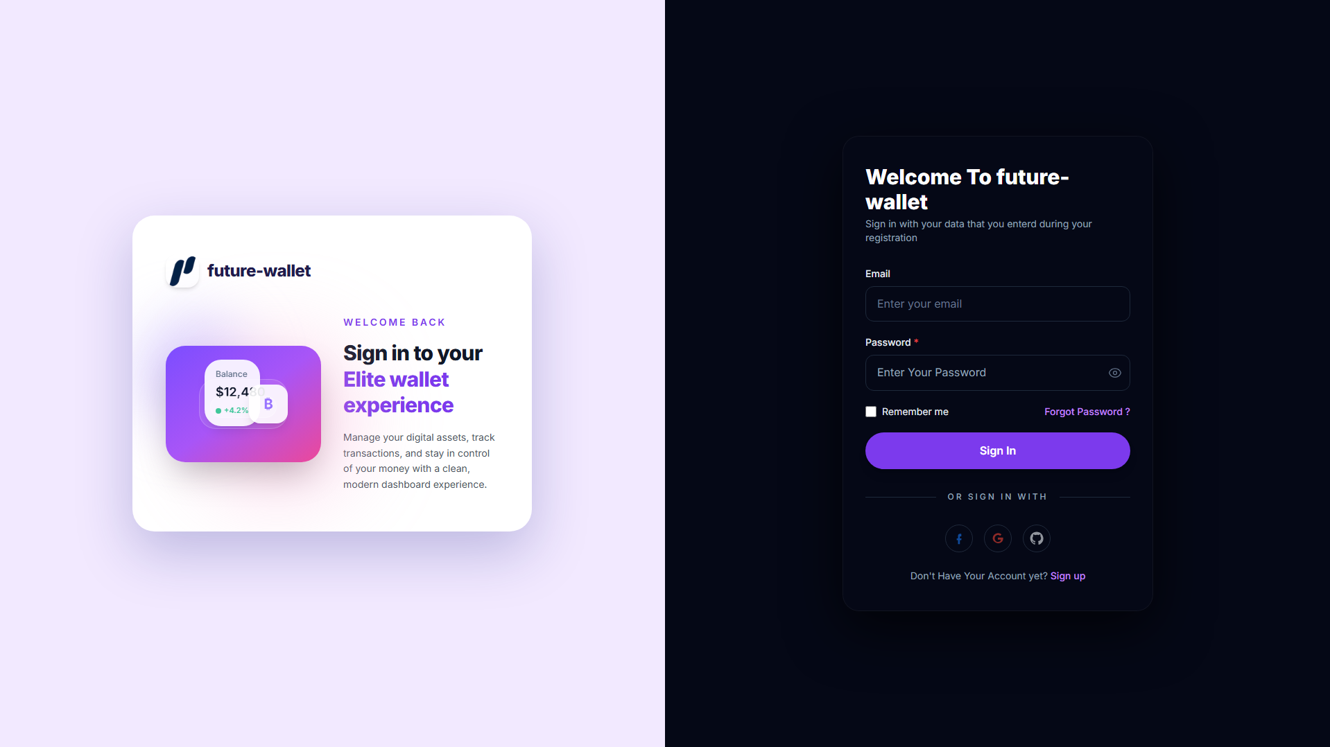 Screenshot of secure.future-wallet.io