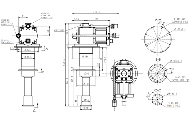 Габаритный чертеж Outline Drawing для KDE420SA