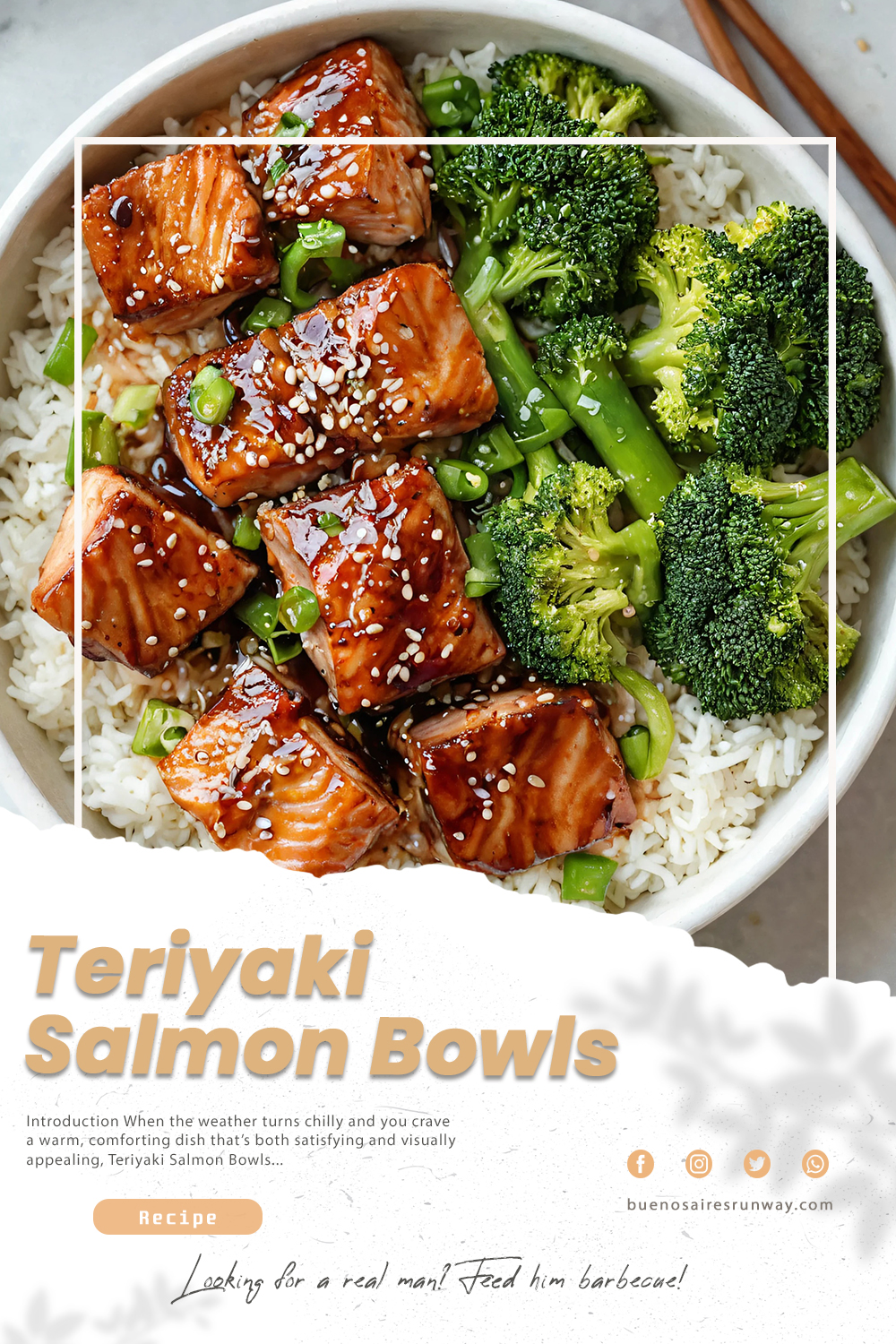 Teriyaki Salmon Bowls with Broccoli