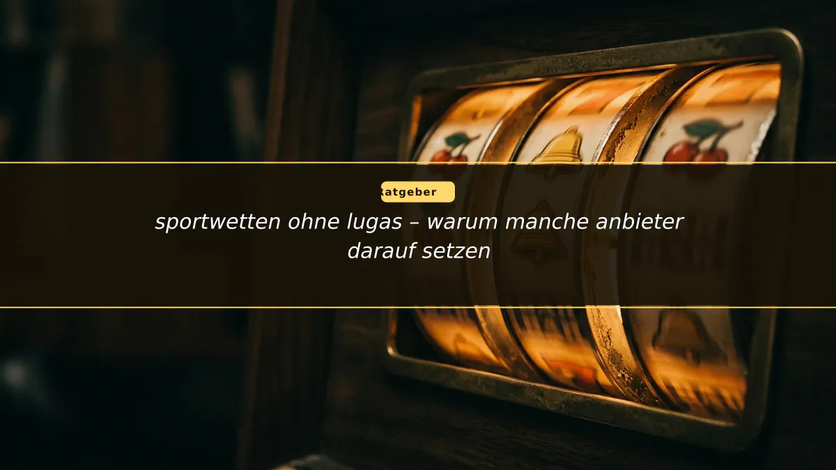 sportwetten ohne lugas – warum manche anbieter darauf setzen