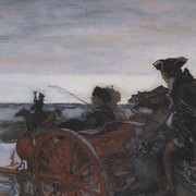 Выезд Екатерины II на соколиную охоту 1902