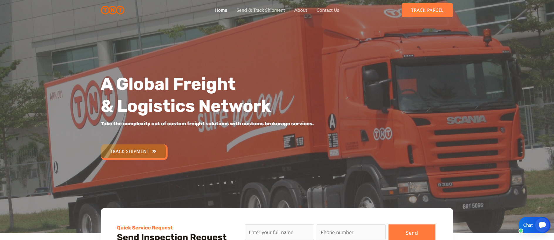 Stored capture of tntfreightsolutions.com