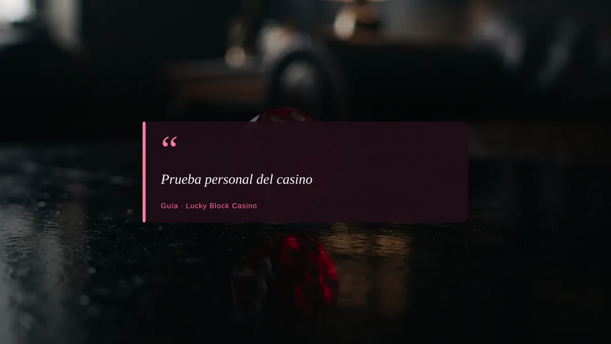 Prueba personal del casino