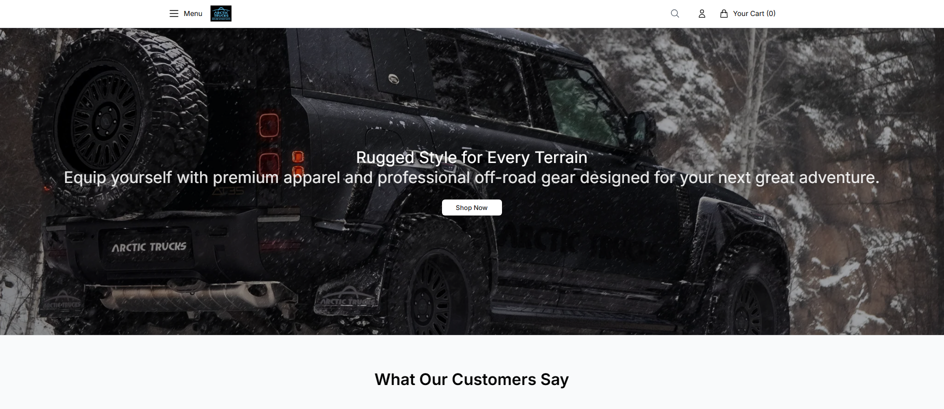 Stored capture of arctictrucksonline.shop