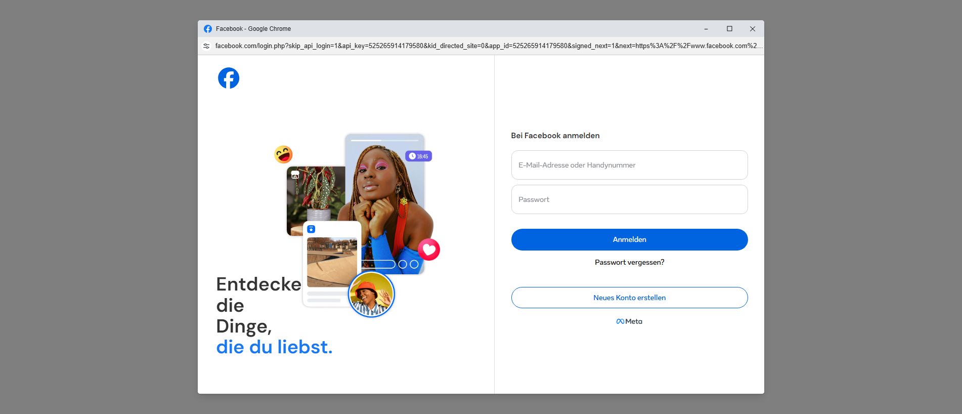 Forensic screenshot of [REDACTED] showing the phishing page layout