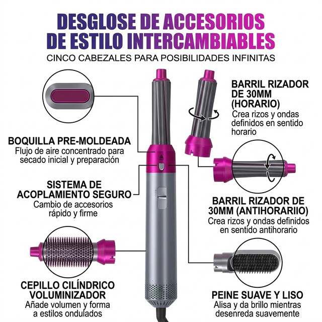 Miniatura del cepillo secador para rutina de belleza en casa
