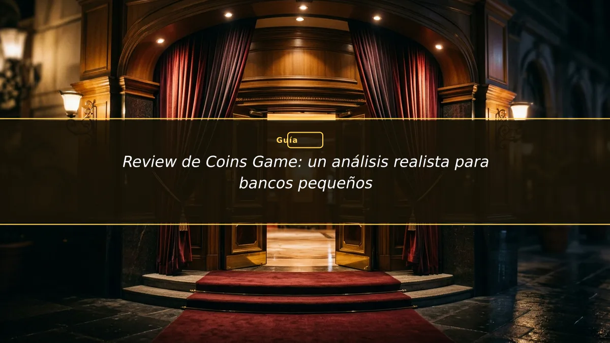 Review de Coins Game: un análisis realista para bancos pequeños