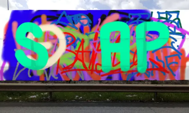 Graffiti artwork by SOLAR