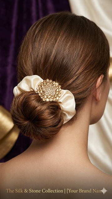Blossom Luxe Hair Scrunchie