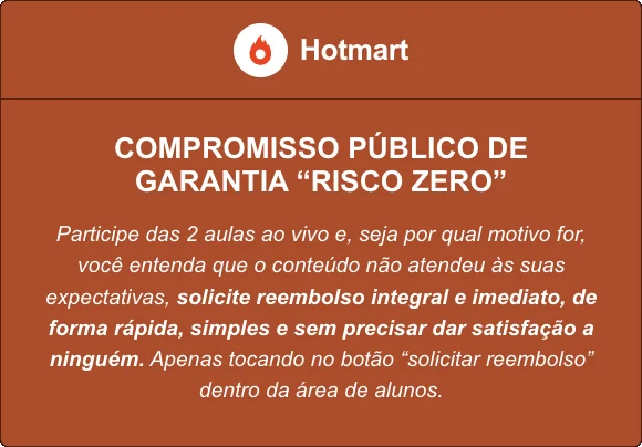 Compromisso público de garantia risco zero - Hotmart