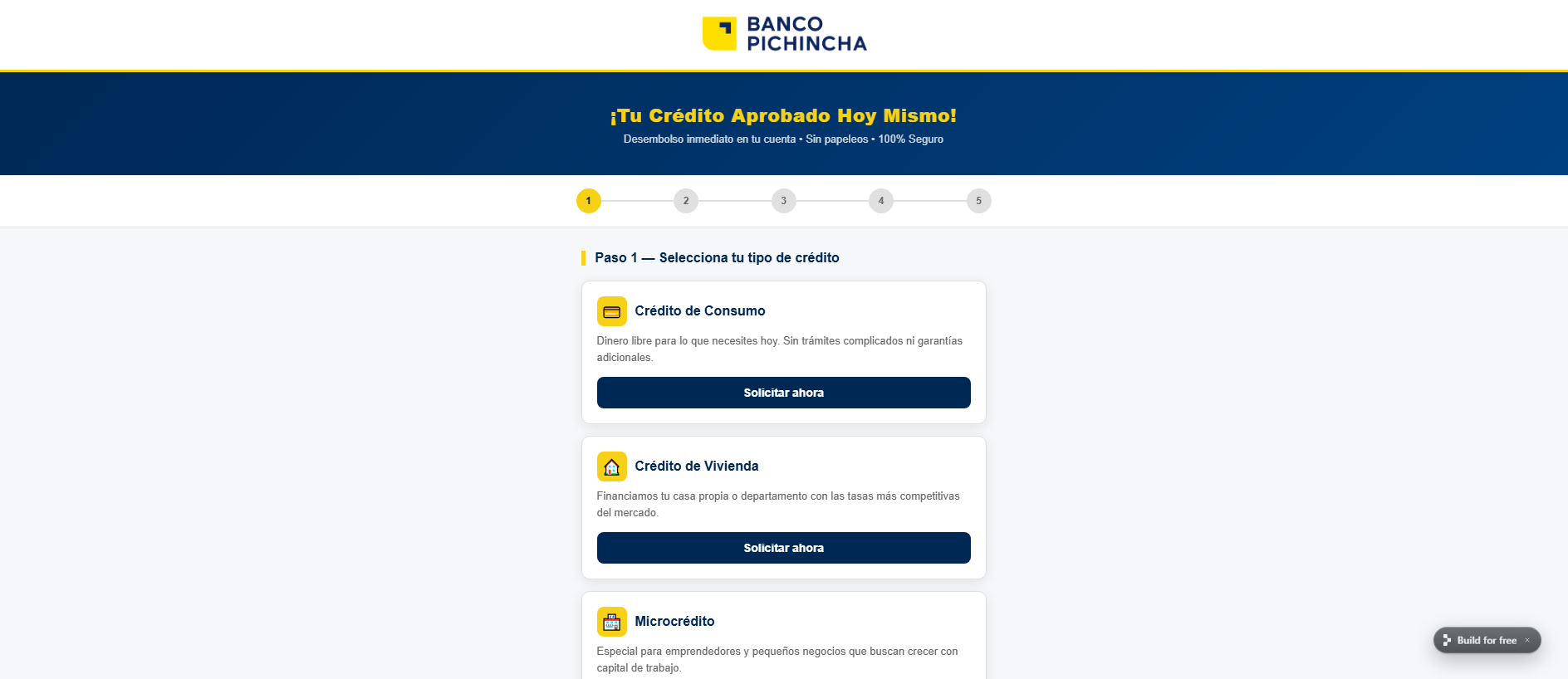 Stored capture of creditopichincha--micreditoseguro.replit.app