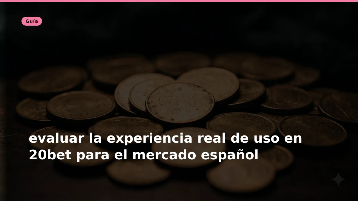 evaluar la experiencia real de uso en 20bet para el mercado español